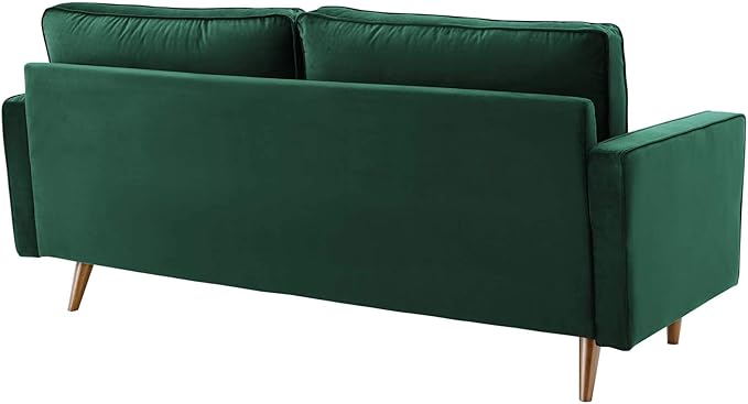 Modway EEI-3764-GRN Valour Performance Velvet Sofa, Green