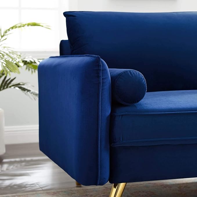 Modway Revive Performance Velvet Sofa, Navy