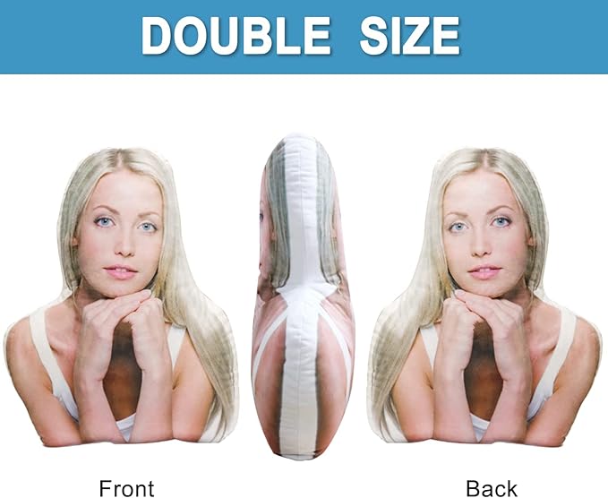 Customized Pillow - Duplex Printing Shape Photo Pillow with Pet, Idol, Face, Throw Pillow - Personalized Photo Gifts (36inches)