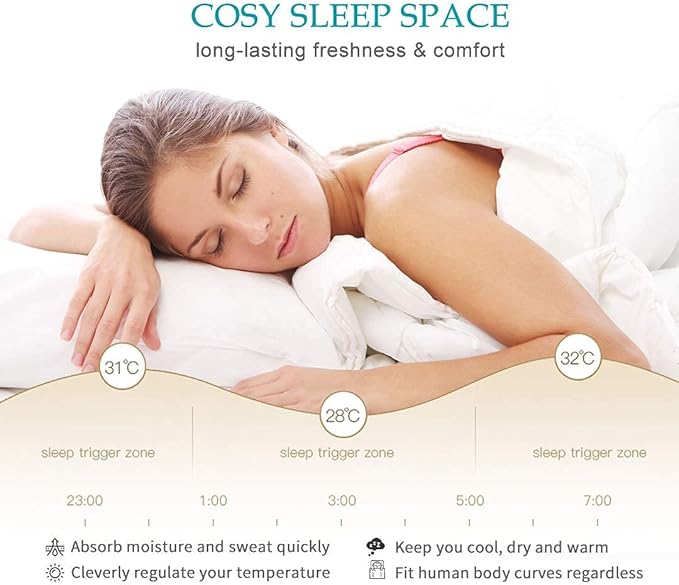 100% Cotton Cover Down Alternative Comforter King Size- Cloud Bed Comforter for All Season, Breathable White Duvet, Ultra-Soft Duvet Insert (106x90)