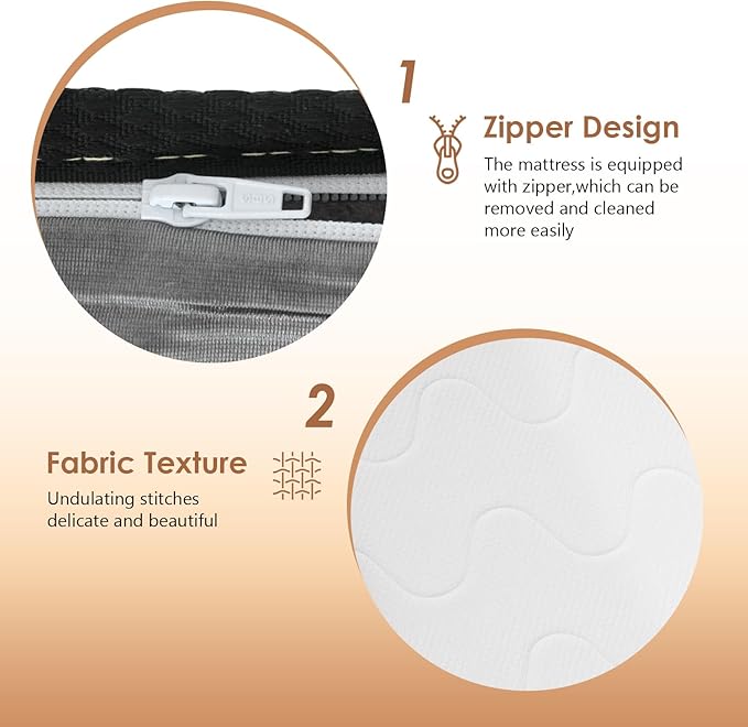 PayLessHere | 12 Inch Twin Mattress | Medium Firm Hybrid Mattress | White | with High-Density Foam and Breathable Cover | Pocket Spring Design, Pressure Relief | Bed in a Box, CertiPUR-US Certified