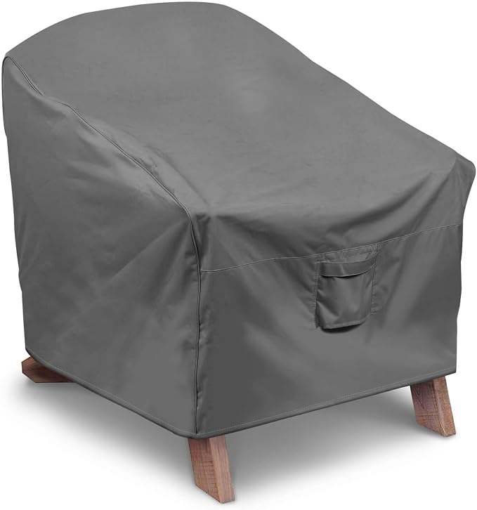 Vailge Patio Adirondack Chair Covers, Heavy Duty Patio Chair Cover, Waterproof Outdoor Lawn Patio Furniture Covers (Standard - 1 Pack, Grey) by VAILGE