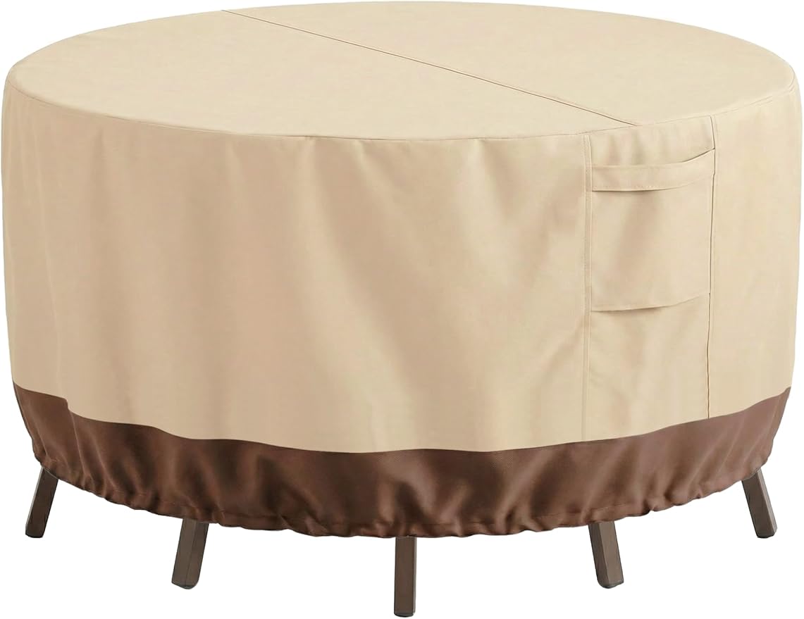 Patio Furniture Covers Waterproof, Outdoor Furniture Covers Waterproof Windproof with Padded Handles, Heavy Duty 600D Oxford Outdoor Table Chair Set Cover by VAILGE