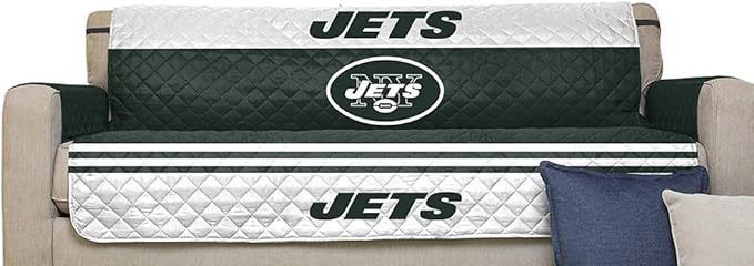 Pegasus Sports NFL Unisex NFL Sofa Couch Reversible Furniture Protector with Elastic Straps, 75-inches by 110-inches