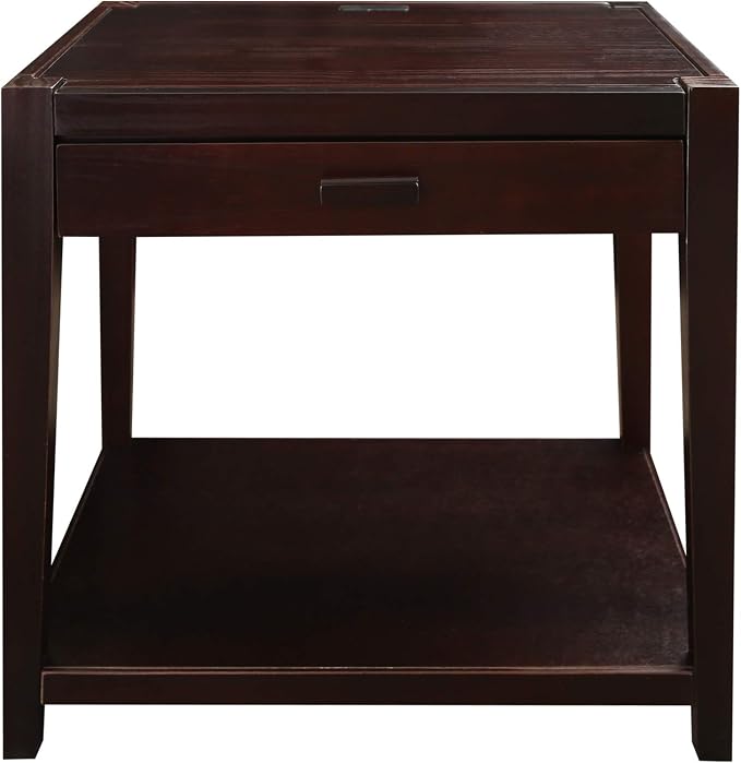 Casual Home Notre Dame Nightstand with USB Ports-Espresso, 18.75 in x 24 in x 26 in (D x W x H) - Image 4