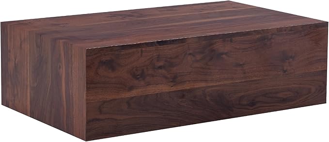 Wood Grain Coffee Table Wood Grain,Rectangle Wooden Center Table for Living Room,Farmhouse Cocktail Table No Assembly
