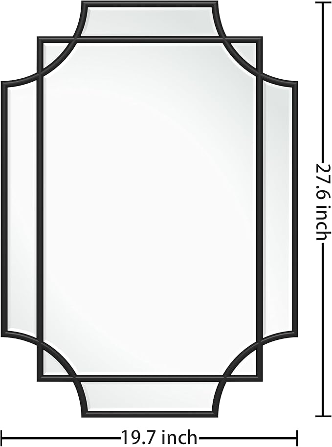 Bathroom Mirrors for Over Sink, 20x28 Inch Framed Mirrors for Wall, Black Bathroom Vanity Mirror, Rectangle Farmhouse Mirror Decorative, Entryway, Living Room Decor - Image 6