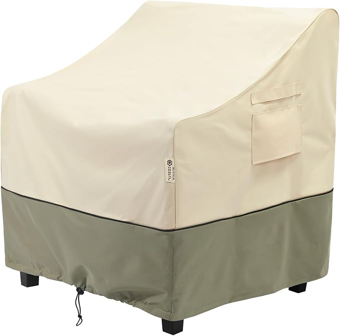 COSFLY Patio Furniture Covers Waterproof, Outdoor Chair Covers 1 Pack Heavy Duty - Fits up to 29W x 30D x36H Inches (1 Pack) by COSFLYFurnitureSetCovers