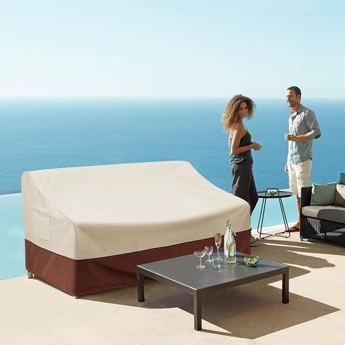 COSFLY Patio Furniture Covers Waterproof for Sofa, Outdoor Loveseat Covers for Lawn Heavy Duty Fits up to 54W x 38D x 35H inches - Image 9