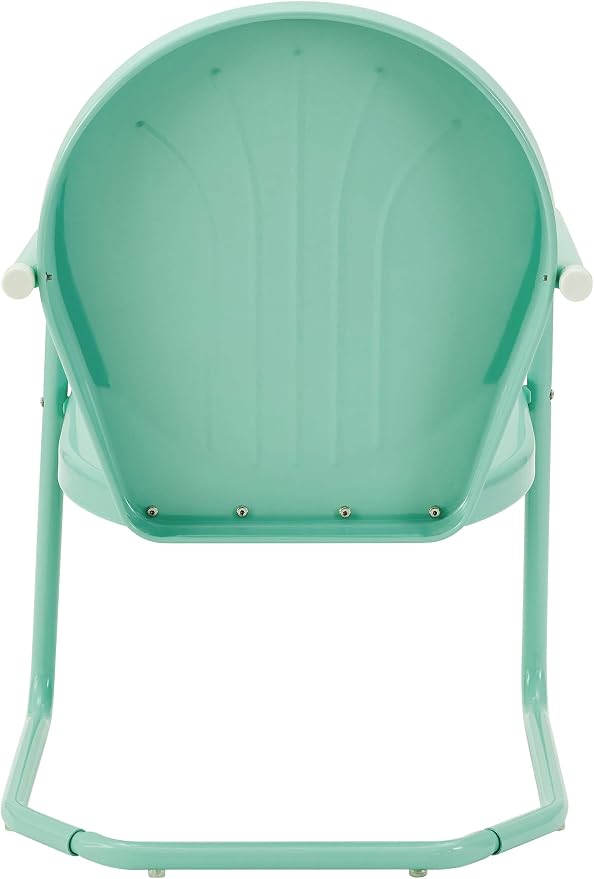 Crosley Furniture Griffith Outdoor Chair, Retro Metal Patio Chairs for Dining, Porch, Deck, Balcony, Aqua - Image 5
