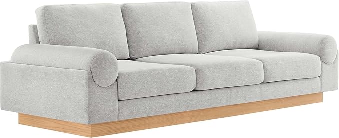Modway EEI-6401-LGR Oasis Upholstered Fabric Sofa, Light Gray