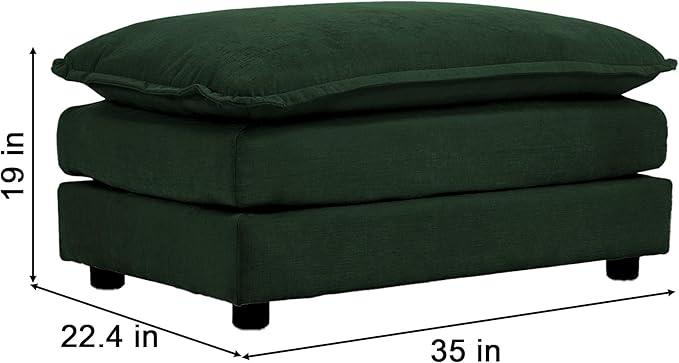 ERYE Oversized Loveseat Sectional Sofa Modern Deep Seat Reversible Chaises Sofa&Couch with 2 Movable Ottomans and 4 Pillows, Modular Sleeper Upholstered Couch for Living Room,Apartment,Studio,Office