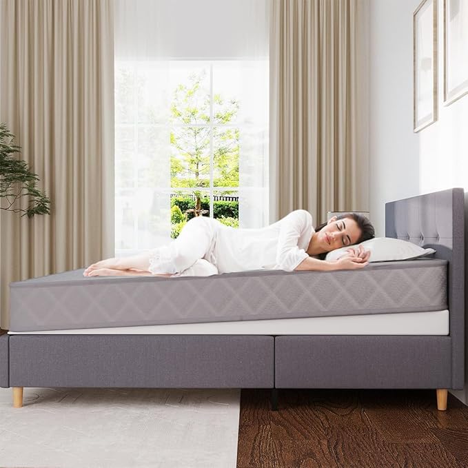 Mattress Wedge, 4-Inch Inclined Bed Wedge Mattress Topper, Queen Size