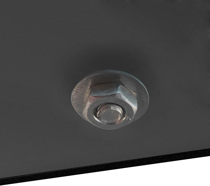 Rectangle Glass Coffee Table, Clear Coffee Table Modern Side Center Tables Furniture for Living Room,All Black