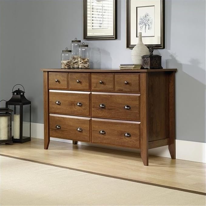Home Square 2 Piece Bedroom Set with Dresser and Nightstand in Oiled Oak