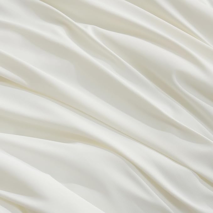 Cozy Bliss Cooling Comforter Queen Size, Cooling Blankets for Hot Sleepers and Night Sweats, Cream Summer Comforter for Queen Size Bed, Breathable Soft Lightweight Silk Smooth