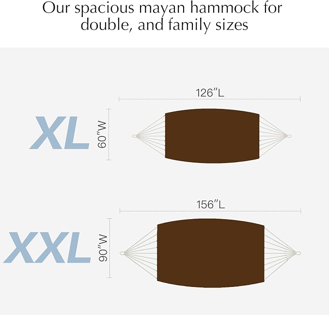 PNAEUT Family Mayan Rope Hammocks for Outside (Desert, XX-Large) - Image 2