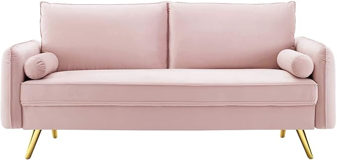 Modway Revive Performance Velvet Sofa, Pink