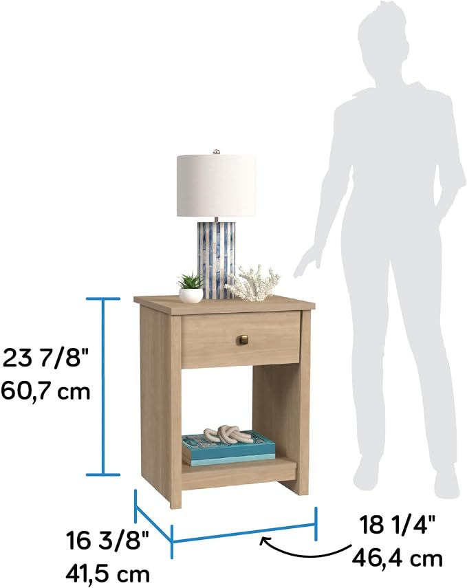 Sauder River Ranch Nightstand W/Drawer, Harvest Walnut Finish - Image 2