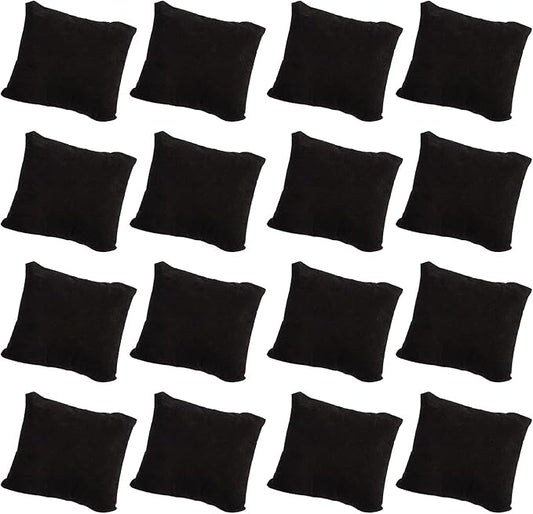 Framendino, 20 Pack Small Black Watch Pillow Velvet Bracelet Jewelry Displays Bangle Cushions Stand for Boxs