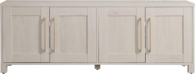 Henn&Hart Rectangular TV Stand for TV's up to 80" in Alder White, TV Stands for the Living Room - Image 3
