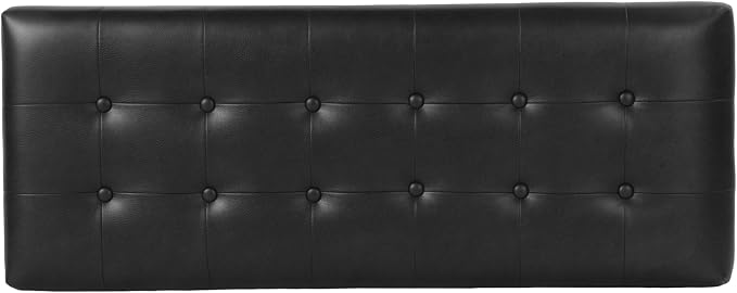 HomePop Large Tufted Storage Bench - Classic Black - Image 8