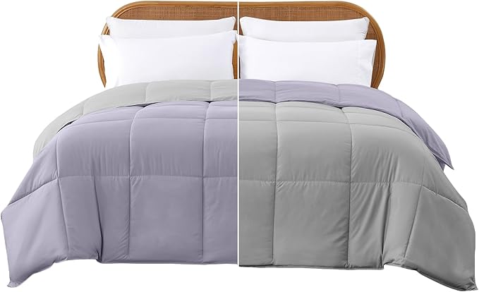 Modern Threads Down Alternative Reversible Comforter Purple/Silver California King
