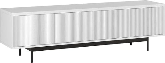 Henn&Hart Whitman, 70'' Rectangular TV Stand, White by HennHart