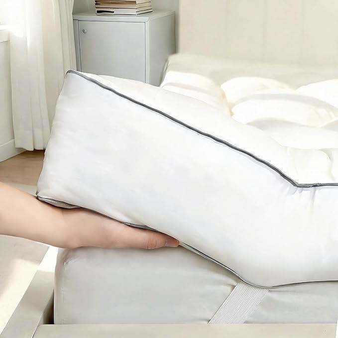 5 Inch Memory Foam Mattress Topper Twin, 2000GSM Shredded Memory Foam Pillow Top, Plush Support for Back Pain Relief, Extra Thick & Breathable, Dorm & Guest Room Essential