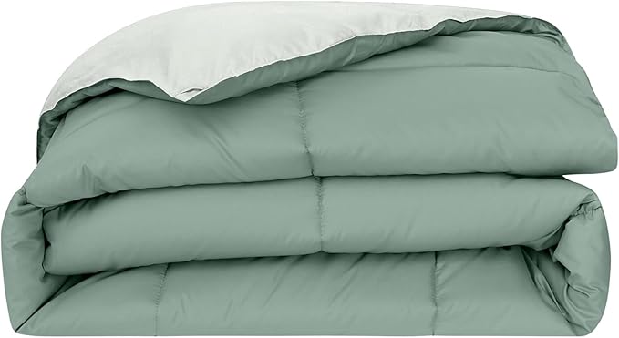 Modern Threads Down Alternative Reversible Comforter Ivory/Sage Green Twin