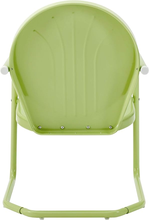 Crosley Furniture Griffith Outdoor Chair, Retro Metal Patio Chairs for Dining, Porch, Deck, Balcony, Key Lime - Image 5