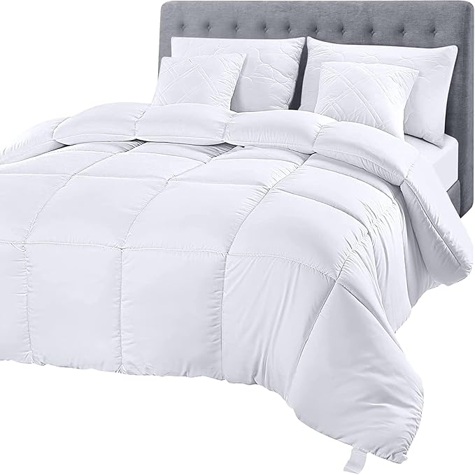 Utopia Bedding Twin XL Comforter Duvet Insert, Quilted White Comforter with Corner Tabs, Box Stitched Down Alternative Comforters Twin XL Size 68 x 92 inches
