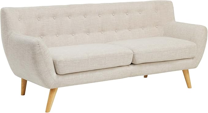 Modway Remark Mid-Century Modern Sofa With Upholstered Fabric In Beige