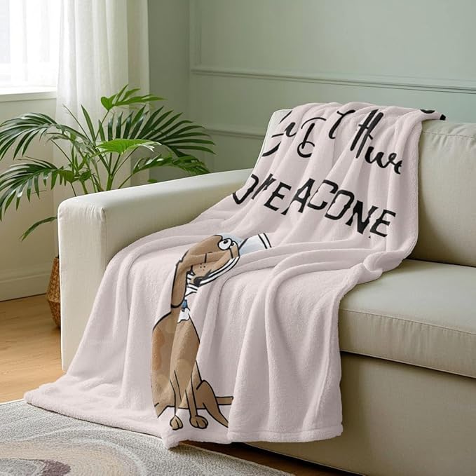 Get Well Gifts for Women/Men After Surgery, Sympathy Gift, Feel Better/Get Well Soon Gifts for Women, Surgery Recovery Gift for Men, at Least You Dont Have to Wear A Cone White Blanket 50"x60"