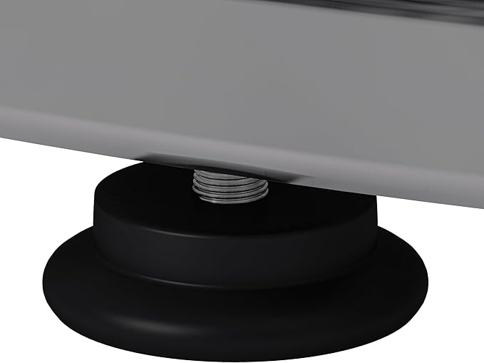 47" Rectangle Coffee Table with Tempered Glass Tabletop, Modern Chrome Ring Base, Gray, Luxury Living Room Center Table