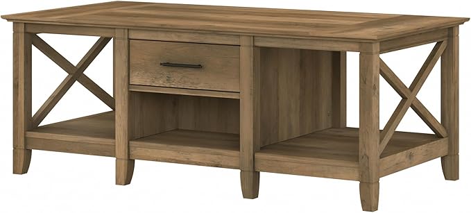 Bush Home Key West Coffee Table with Storage in Reclaimed Pine