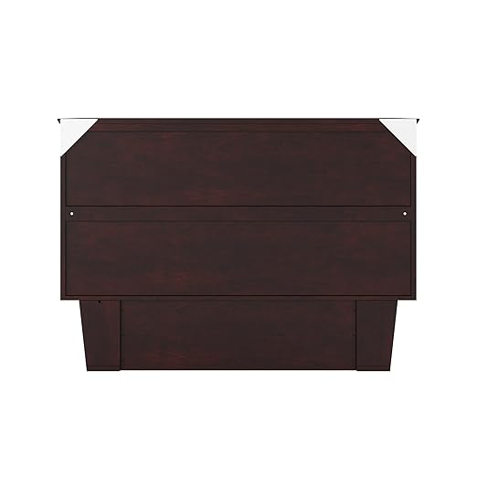 AFI, Chelsea Mid-Century Modern Full Wood Murphy Bed Chest with 6" Mattress, Storage Drawer & Built-in USB Charger, Espresso