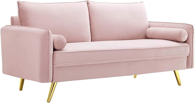 Modway Revive Performance Velvet Sofa, Pink