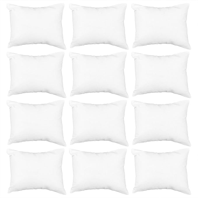 Framendino, 12 Pack White Small Bracelet Watch Pillow Jewelry Display Holder Organizer for Bangle Wrist Chain Cushion Pillows