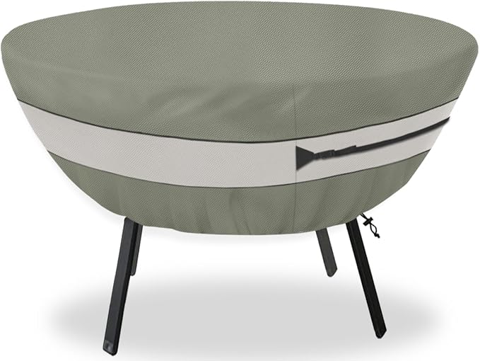 Round Patio Table Cover,Suitable for 36 Inch Diameter Patio Round Table,Waterproof Heavy Duty Round Outdoor Coffee Table Cover,Grey Green by Aacabo