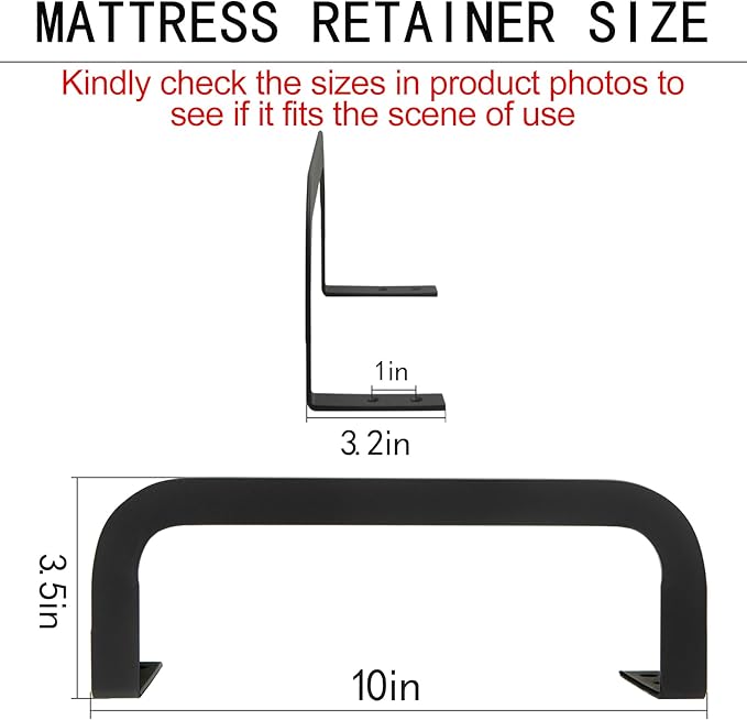 6Pcs Mattress Retainer Bar Bracket Holder Keeping Mattress from Sliding for Foot of Platform Beds,Adjustable Beds,Rv Mattress,Mattress Slide Stopper Mattress Gripper