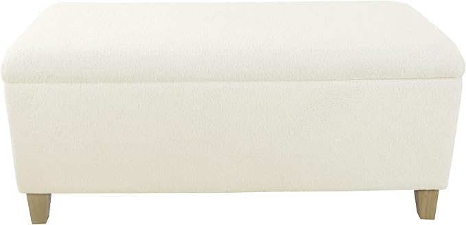 HomePop Storage Bench, Pearl Cream, Rectangle - Image 13