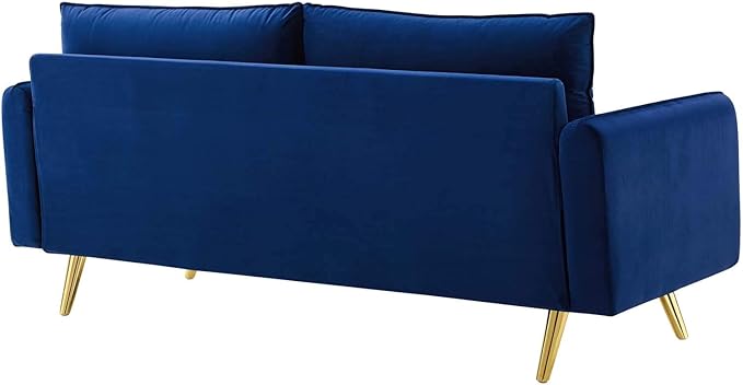 Modway Revive Performance Velvet Sofa, Navy