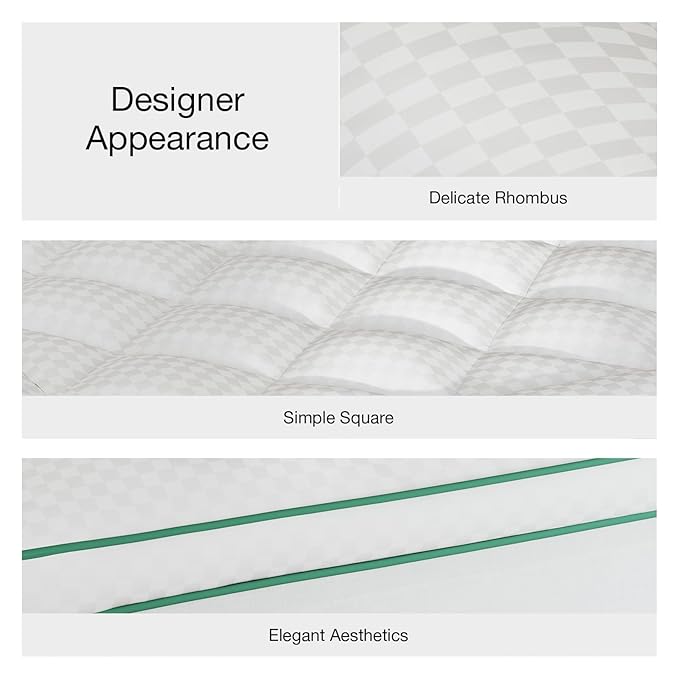 Novilla Twin XL Mattress Topper, Extra Thick Pillow Top Mattress Pad, Down Alternative Fill Breathable Cotton Cover, 8-21" Deep Pocket Soft Bed Topper for Back Pain Relief