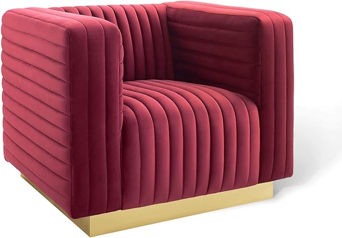 Modway Charisma chairs, Maroon