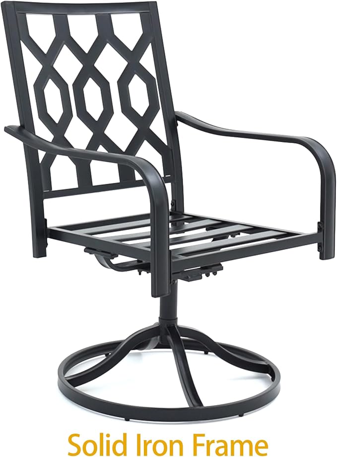 DWVO Swivel Patio Chairs Set of 12, Heavy-Duty Outdoor Swivel Chairs with 352lbs Capacity, All-Weather Metal Frame & Red Plush Cushions with Lumbar Pillow for Patio Deck Poolside Balcony Backyard - Image 10