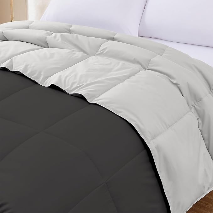 Modern Threads Down Alternative Reversible Comforter Dark Gray/Gray Twin