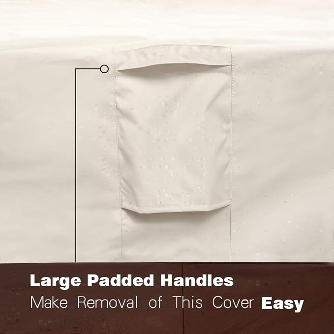 Vailge Patio Chair Covers, Lounge Deep Seat Cover, Heavy Duty and Waterproof Outdoor Lawn Patio Furniture Covers (1 pack-Medium Beige & Brown) - Image 5