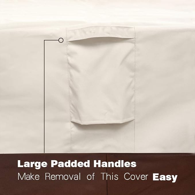 Vailge Patio Chair Covers, Lounge Deep Seat Cover, Heavy Duty and Waterproof Outdoor Lawn Patio Furniture Covers (2 Pack - Medium, Beige & Brown) - Image 6