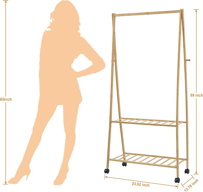 VECELO Coat Rack Freestanding, Entryway Hanger Stand, Umbrella Holder, Hall Tree With Hooks, Floor Standing Metal Tree Stand,Oak - Image 9